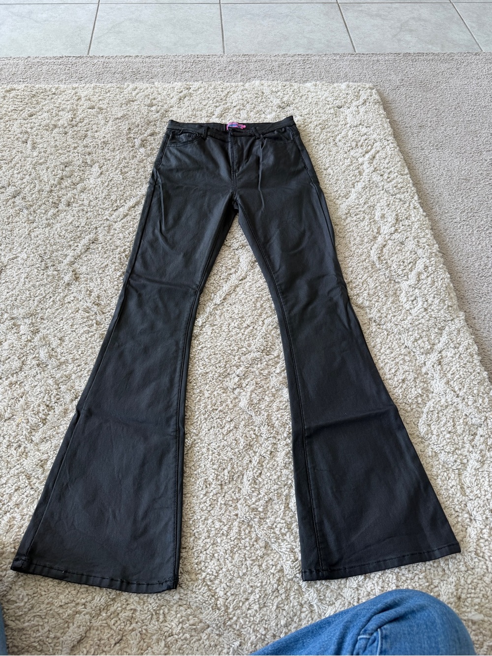 Edikted Black Flare Wide-Leg Jeans